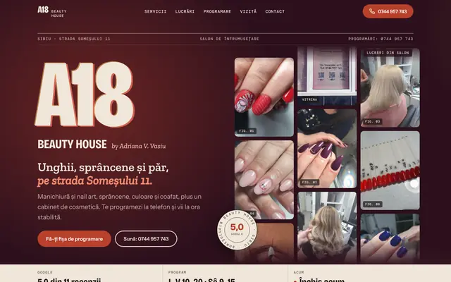 Site-ul A18 Beauty House