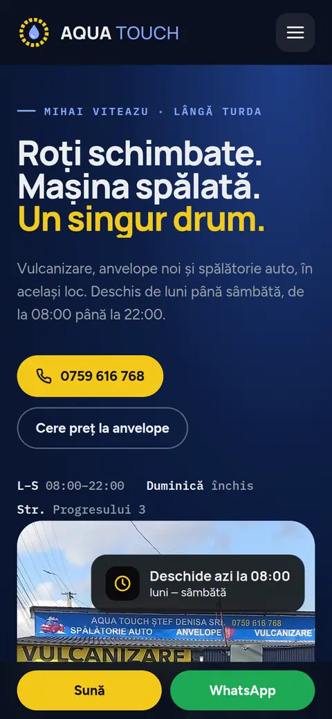 Aqua Touch pe telefon