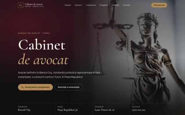 Site-ul Cabinet de avocatură