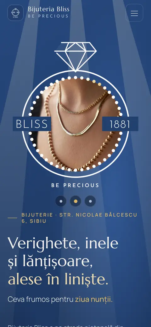 Bijuteria Bliss pe telefon