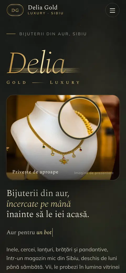 Delia Gold Luxury pe telefon
