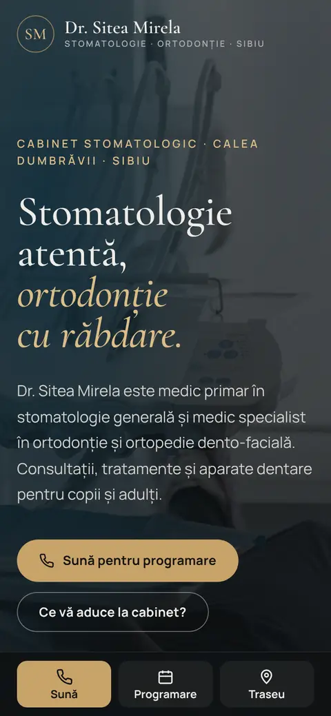 Dr. Sitea Mirela pe telefon