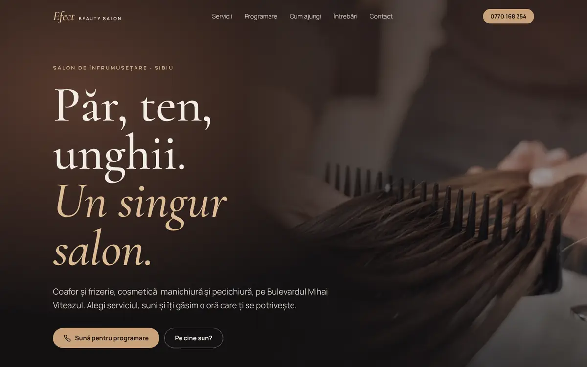 Efect Beauty Salon pe desktop