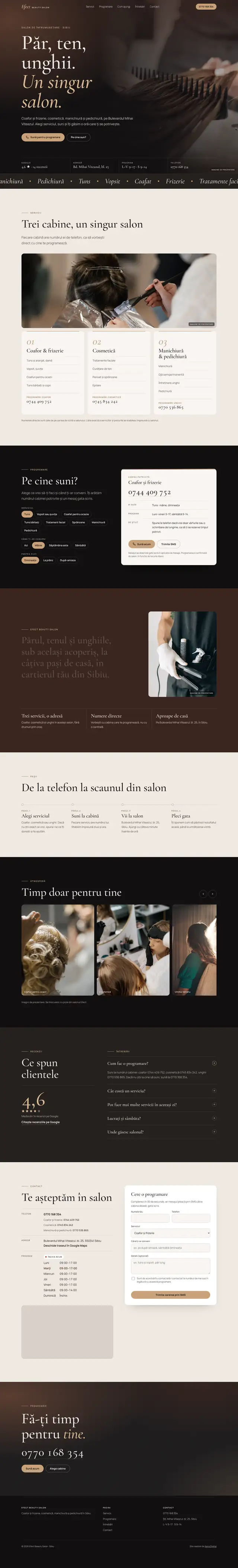 Pagina întreagă Efect Beauty Salon, desktop