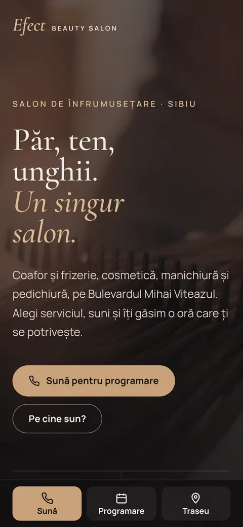 Efect Beauty Salon pe telefon