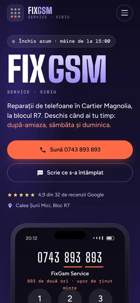 FixGsm Service pe telefon