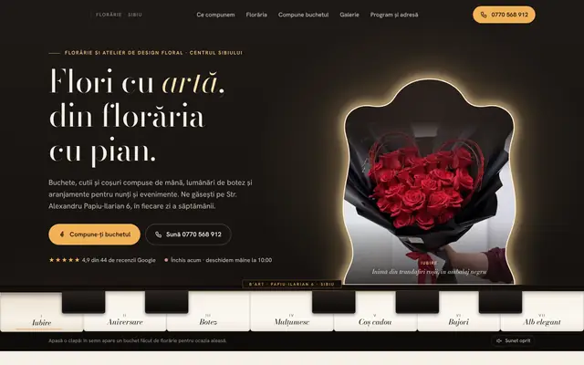 Site-ul Floraria B’ART
