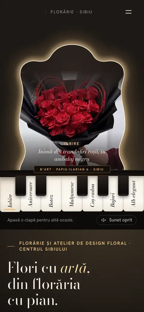 Floraria B’ART pe telefon