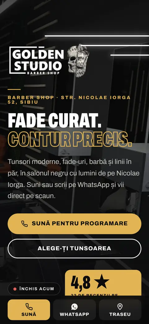 Golden Studio pe telefon