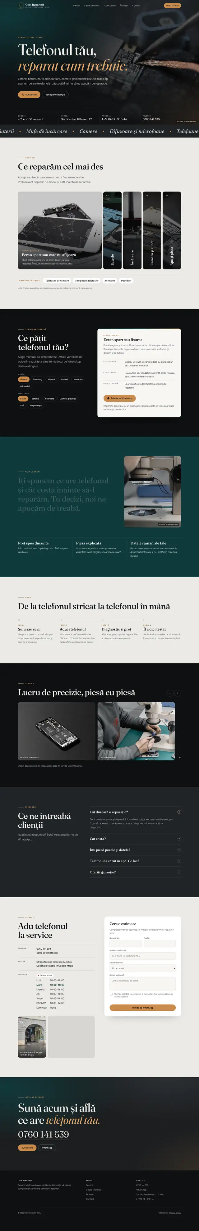 Pagina întreagă Gsm Reparații, desktop