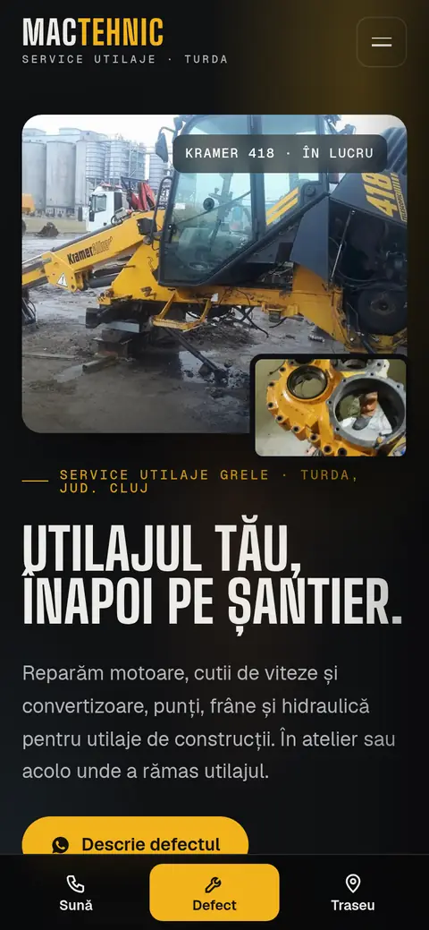 Mactehnic Machinery pe telefon