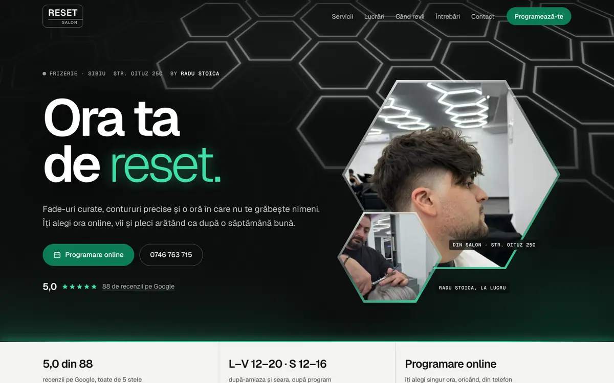 Reset Salon by Radu Stoica pe desktop