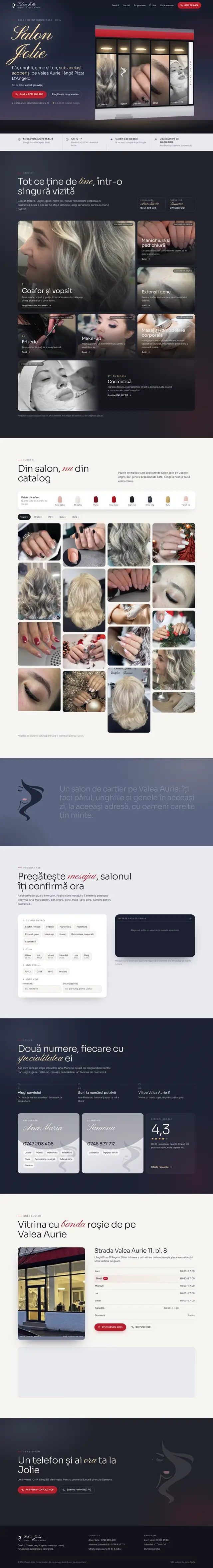 Pagina întreagă Salon Jolie, desktop