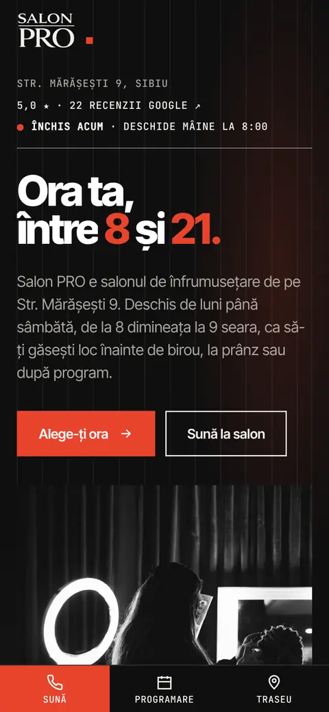 Salon PRO pe telefon